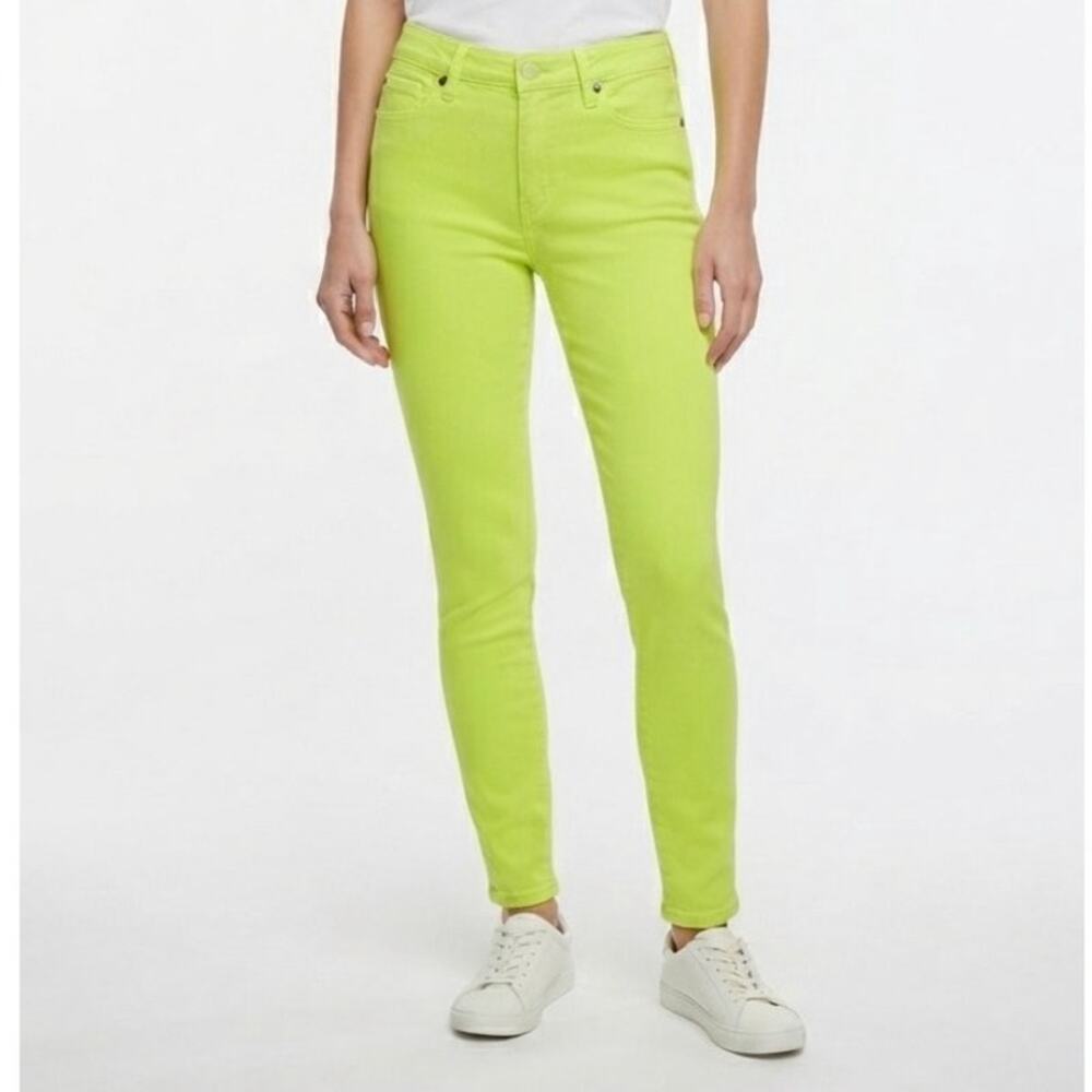 Judy Blue Neon Citron Yellow Green Slim Fit Jeans High Rise Stretchy Size 1/25
